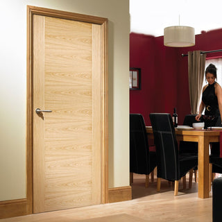 Image: LPD Joinery Bespoke Fire Door, Sofia Oak Flush - 1/2 Hour Fire Rated - Prefinished