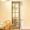 Bristol Oak Absolute Evokit Single Pocket Door - 10 Pane Clear Bevelled Glass - Unfinished