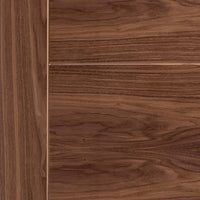 Vancouver Walnut 5 Panel Flush Evokit Pocket Fire Door Detail - 30 Minute Fire Rated - Prefinished