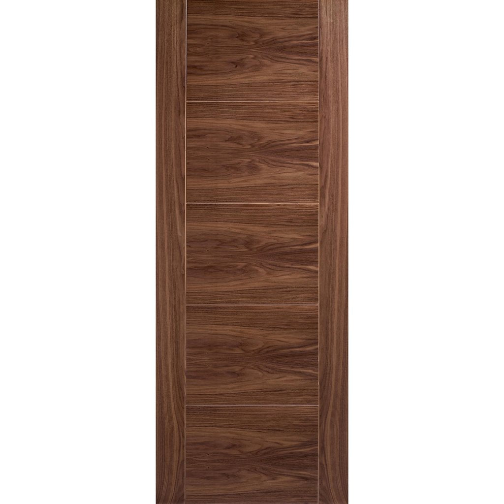 Vancouver Walnut 5 Panel Flush Fire Door - 1/2 Hour Fire Rated - Prefinished