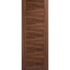 Vancouver Walnut 5 Panel Flush Evokit Pocket Fire Door Detail - 30 Minute Fire Rated - Prefinished