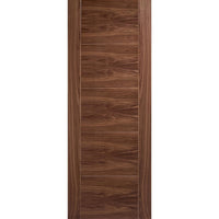 Vancouver Walnut 5 Panel Flush Evokit Pocket Fire Door Detail - 30 Minute Fire Rated - Prefinished