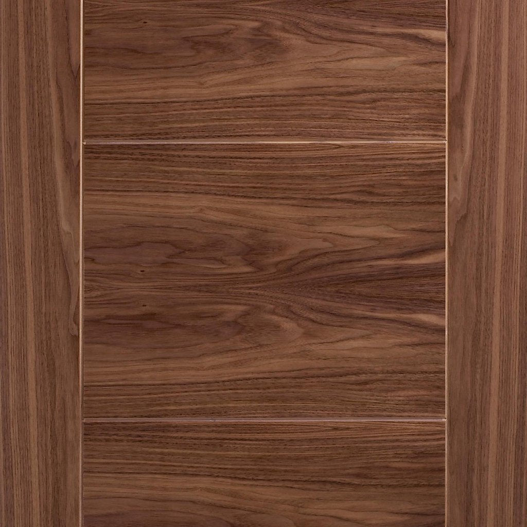 Vancouver Walnut 5 Panel Flush Fire Door - 1/2 Hour Fire Rated - Prefinished