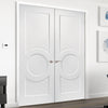 Montpellier 3 Panel Fire Door Pair - 1/2 Hour Fire Rated - White Primed