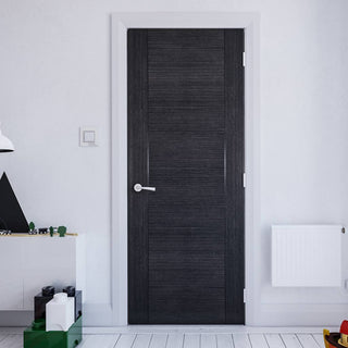 Image: Bespoke Montreal Prefinished Dark Grey Ash Internal Door