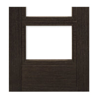 Montreal Dark Grey Ash Double Evokit Pocket Door Detail - Clear Glass - Prefinished