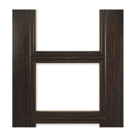 Montreal Dark Grey Ash Double Evokit Pocket Door Detail - Clear Glass - Prefinished