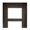 Montreal Dark Grey Ash Absolute Evokit Double Pocket Door Detail - Clear Glass - Prefinished