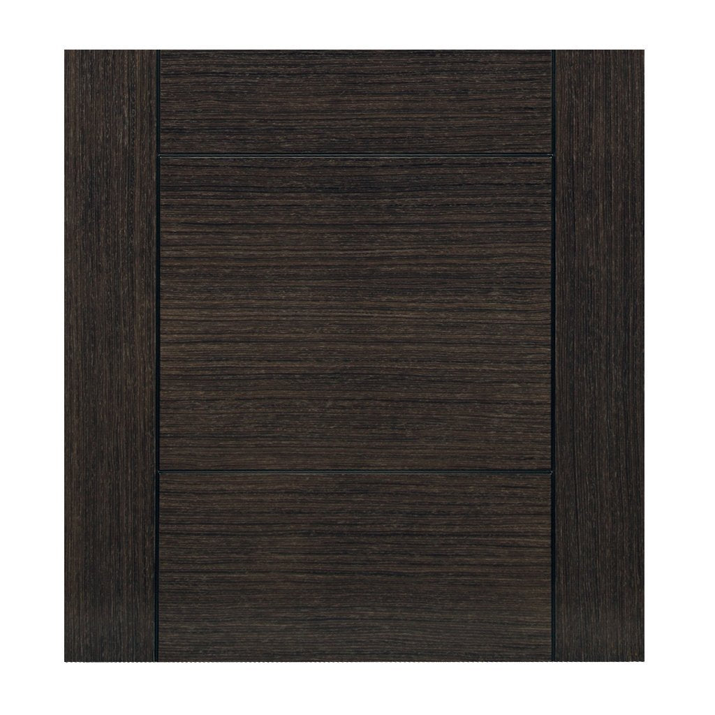 Montreal Dark Grey Ash Evokit Pocket Fire Door - 1/2 Hour Fire Rated - Prefinished