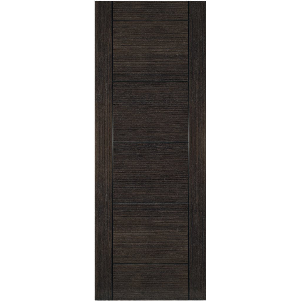 Montreal Dark Grey Ash Absolute Evokit Double Pocket Door Detail - Prefinished