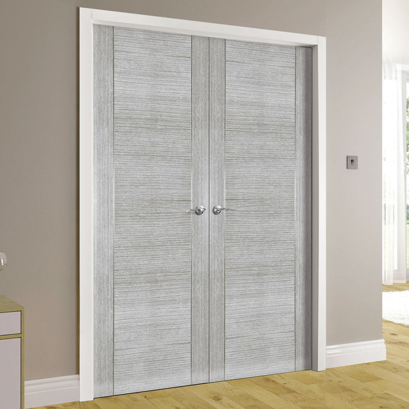 Montreal Light Grey Ash Internal Door Pair - Prefinished