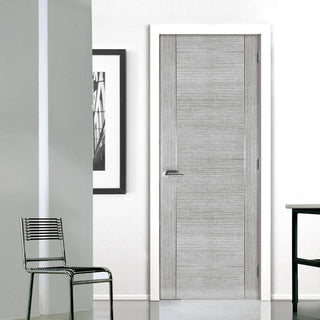 Image: Bespoke Montreal Light Grey Ash Fire Internal Door - 1/2 Hour Fire Rated - Prefinished