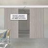 Double Sliding Door & Wall Track - Laminate Montreal Light Grey Door - Prefinished