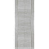 Double Sliding Door & Stainless Barn Steel Track - Montreal Prefinished Light Grey Ash Door