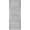 Saturn Tubular Stainless Steel Sliding Track & Montreal Prefinished Light Grey Ash Door