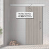 Single Sliding Door & Wall Track - Laminate Montreal Light Grey Door - Prefinished