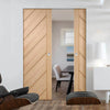 Bespoke Monza Oak Double Frameless Pocket Door