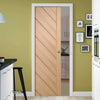 Monza Oak Flush Single Evokit Pocket Door