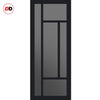 Urban Ultimate® Room Divider Morningside 5 Pane Door DD6437T - Tinted Glass with Full Glass Side - Colour & Size Options