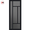 Urban Ultimate® Room Divider Morningside 5 Pane Door Pair DD6437T - Tinted Glass with Full Glass Sides - Colour & Size Options