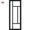 Bespoke Room Divider - Eco-Urban® Morningside Door DD6437C - Clear Glass with Full Glass Side - Premium Primed - Colour & Size Options