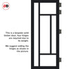 Room Divider - Handmade Eco-Urban® Morningside Door DD6437C - Clear Glass - Premium Primed - Colour & Size Options