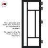 Bespoke Room Divider - Eco-Urban® Morningside Door Pair DD6437C - Clear Glass with Full Glass Side - Premium Primed - Colour & Size Options