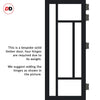 Bespoke Room Divider - Eco-Urban® Morningside Door DD6437C - Clear Glass with Full Glass Side - Premium Primed - Colour & Size Options