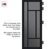 Urban Ultimate® Room Divider Morningside 5 Pane Door Pair DD6437T - Tinted Glass with Full Glass Side - Colour & Size Options