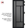 Urban Ultimate® Room Divider Morningside 5 Pane Door DD6437T - Tinted Glass with Full Glass Side - Colour & Size Options