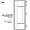 Room Divider - Handmade Eco-Urban® Portobello Door DD6438F - Frosted Glass - Premium Primed - Colour & Size Options