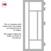 Bespoke Room Divider - Eco-Urban® Portobello Door DD6438F - Frosted Glass with Full Glass Side - Premium Primed - Colour & Size Options