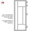 Bespoke Room Divider - Eco-Urban® Portobello Door Pair DD6438F - Frosted Glass with Full Glass Side - Premium Primed - Colour & Size Options