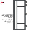 Urban Ultimate® Room Divider Morningside 5 Pane Door DD6437C with Matching Side - Clear Glass - Colour & Height Options