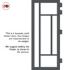 Urban Ultimate® Room Divider Morningside 5 Pane Door Pair DD6437C with Matching Sides - Clear Glass - Colour & Height Options