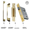 Mortice Sash Lock & Rebate Set for Wooden Doors - 2 Sizes and 2 Finishes