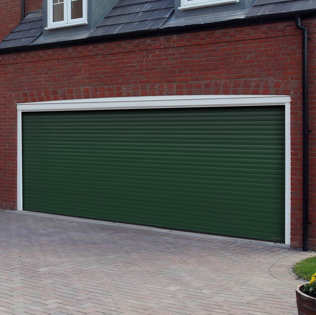 Gliderol Electric Insulated Roller Garage Door from 4711 to 5320mm Wide - Moss Green