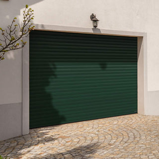 Image: Gliderol Electric Insulated Roller Garage Door from 1900 to 1994mm Wide - Moss Green