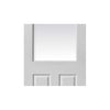 Moulded 2 Panel/1 Pane - Clear Glass - White Primed