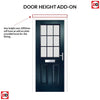 Premium Composite Front Door Set - Mulsanne 1 Geo Bar Cotswold Glass - Shown in Blue