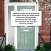 Premium Composite Front Door Set with One Side Screen - Mulsanne 1 Laptev Green Glass - Shown in Chartwell Green