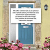 Premium Composite Entrance Door Set with One Side Screen - Mulsanne 1 Diamond Grey Glass - Shown in Pastel Blue