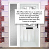Premium Composite Front Door Set with One Side Screen - Mulsanne 1 Diamond Black Glass - Shown in White