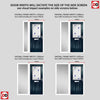 Premium Composite Front Door Set with One Side Screen - Mulsanne 1 Kupang Blue Glass - Shown in Blue