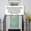 Premium Composite Front Door Set - Mulsanne 1 Geo Bar Clear Glass - Shown in Chartwell Green