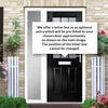 Premium Composite Front Door Set with One Side Screen - Mulsanne 1 Geo Bar Mayflower Glass - Shown in Black