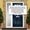Premium Composite Front Door Set with One Side Screen - Mulsanne 1 Geo Bar Cotswold Glass - Shown in Blue