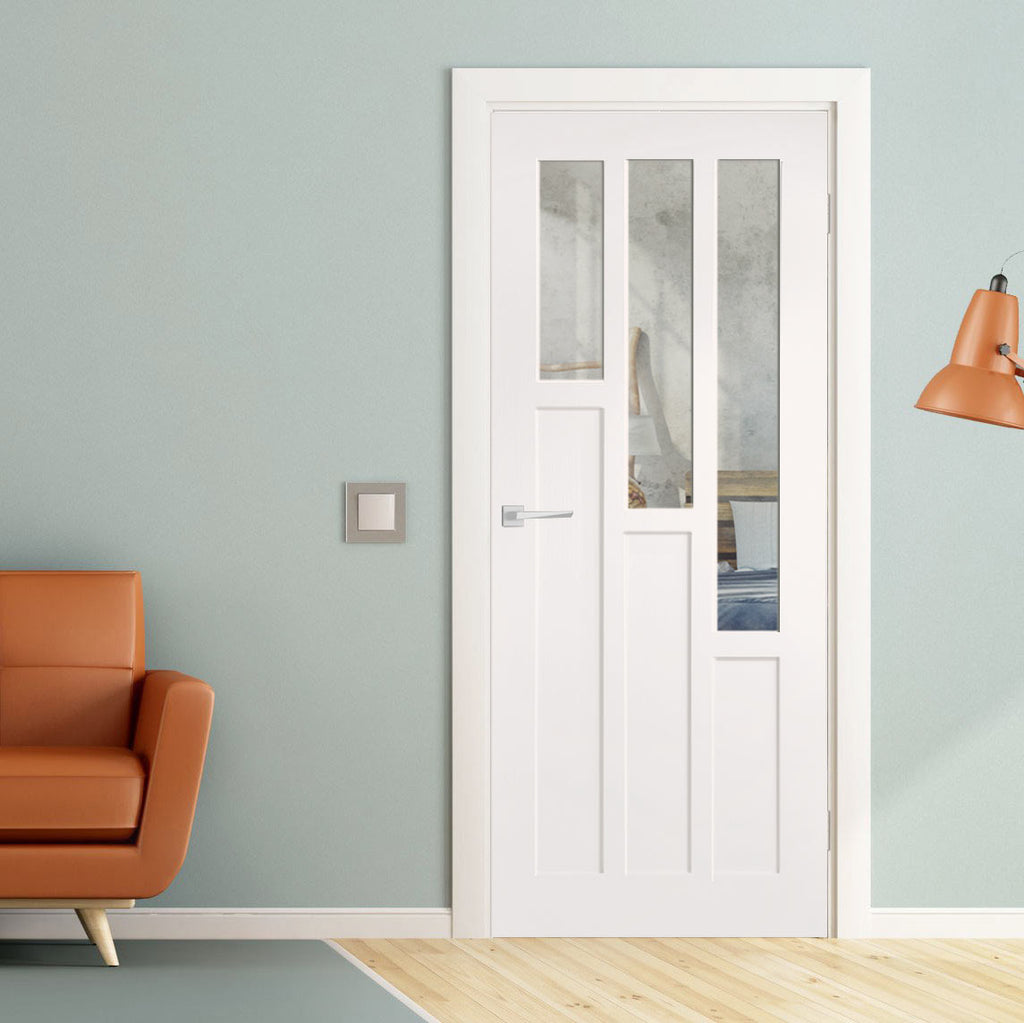 Alexander Lightly Grained Internal PVC Door - Glass Options