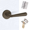 Tupai Rapido CurvaLine Adra Fire Lever on Round Rose - Titanium Handle Pack