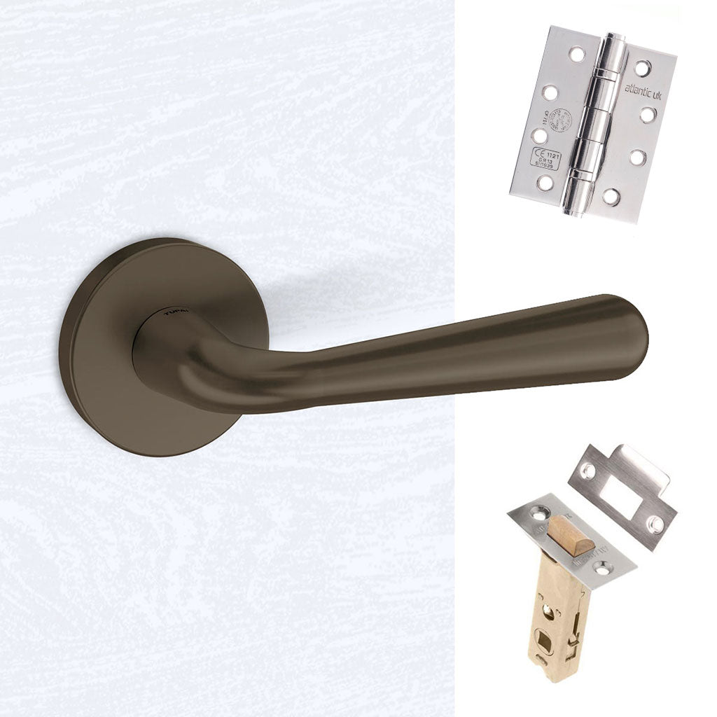 Tupai Rapido CurvaLine Adra Fire Lever on Round Rose - Titanium Handle Pack